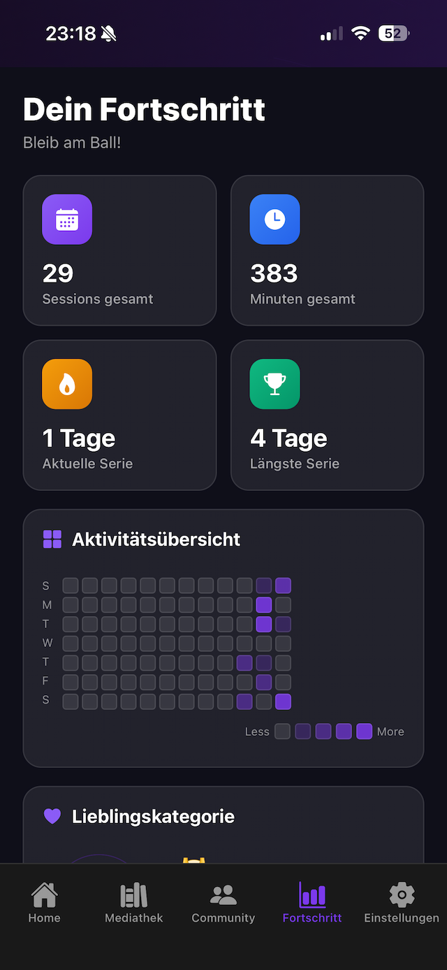 Fortschritt - Dark Mode
